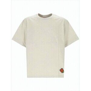 KENZO Short-Sleeved Crew Neck T-Shirt with Bold Floral Graphics